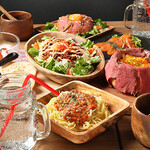 お肉とチーズの専門店 肉バル 栄&肉 - コース料理一例