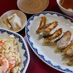 眠莱 - 海老焼き飯＆餃子　