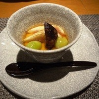 巴里 夕顔 - 前菜のフラン（松茸／銀杏）