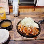 DINING SHU - トンテキ　ライス　スープ　ソフトドリンク