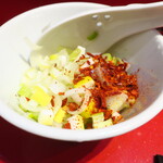 ラーメン二郎 - 待ってる間にカスタマイズ♪