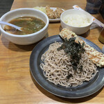 サクラ - 鯛だし つけ蕎麦(ちくわ天ぷら付き)＋からあげ(小)＋ライス(小)