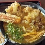 カレーうどん、ちくわ天、鳥天
