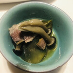 魚酔庭 - 茄子としめじの焚き物　色味は地味だけどすんごく美味しかった。次男もベタ褒め！！