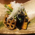 魚酔庭 - Ｂ鯖竜田揚げ　単品　盛り付けも美しい♡