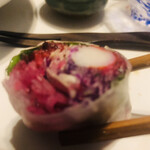 魚酔庭 - 梅風味の生春巻き！初めて食べたよ