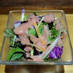 自然派中華 クイジン - 中華風クリーム和えそば　サラダ 赤カブドレッシング