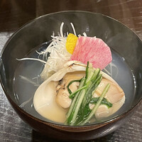 汐見 - そばがき椀（千葉県産地蛤）