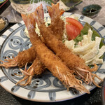 松月 - 妻は海老の頭を自分で取れないので、私が頭だけ食べました(汗)