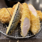 イマカツ 銀座店 - メンチカツ　ささみかつ　一口ヒレカツ　カニクリーム　　ナス