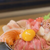 Izakaya Hajime - 牛たたきと海鮮のあいもり丼定食　ご飯少な目（1320円）
