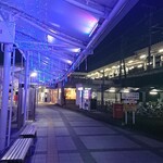 Marumasa Soba - 韮崎駅前のイルミネーション。クリスマスの時期以外でもこのような感じだそう