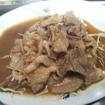 しみず食堂 - 焼肉定食の焼肉アップ