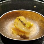 薪鳥新神戸 - 白菜煮浸し　鳥出汁　番茶