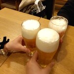 ユキオントコ - 生ビール　¥500で乾杯〜!