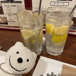 Honkaku Sumibi Yaki Tori & Hakata Motsu Nabe Kushi Tatsu - 串たつレモンサワー Kushitatsu Lemon Sour at Kushitatsu, Nagoya Main Restaurant！♪☆(*^o^*)