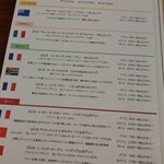 ビストロ オランジュ - ワインのリスト（２０２２年１月訪問時）