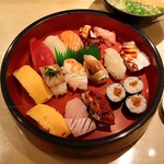 越前寿司 - 大盛寿司(うどん付き 1,200円)