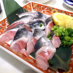 須賀乃湯 - 真イワシ刺身（1尾 330円）