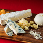 Assortment of carefully selected cheeses from around the world