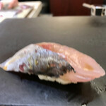 兄弟寿し - 新潟 鯵(ピンボケや...)