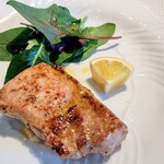 La Brianza - 茨城県産美豚炭火焼き。タイミングよくいつもと違うポークのお料理いただけて嬉しい♡ すっきりした味わいのお肉に焼き目の香ばしさや香り加わって美味しかった～