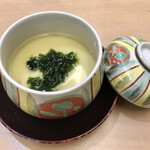 兄弟寿し - あおさと梅干しの茶碗蒸し