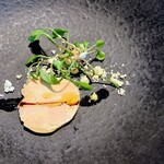 La Brianza - フォアグラテリーヌ梶谷農園マイクロハーブ。やっぱりフォアグラ美味しいわ〜 なくなるのが名残惜しくて名残惜しくて・・・