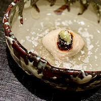 御料理 まつ山 - ⑦焼白子〜大海を想わせる銀餡の海に浮かぶ焼白子。波がウロウロと漂うような美しい銀餡にとろっとろの虎河豚の白子が美味すぎる。感銘をうけるくらいのビジュアル╰(*´︶`*)╯♡