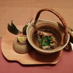 花仙庵 仙仁温泉 岩の湯 - 舞茸の土瓶蒸し