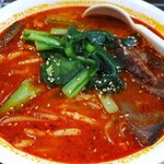 天然居 - 麻辣牛肉ハーラー麺定食