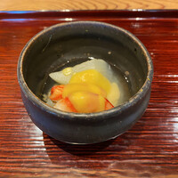 京味 もと井 - 車海老とカブのゆず味噌かけ