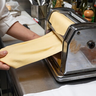 Homemade fresh pasta made twice daily