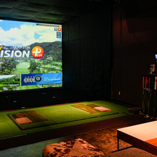 Simulation golf room. Approximately 2 to 6 people.