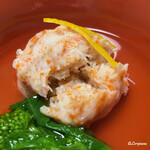 御料理 寺沢 - 蟹の剥き身ほぼ100㌫の蟹真薯