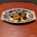 御料理 寺沢 - ﾎﾛﾎﾛ鳥と黒ﾄﾘｭﾌと慈姑ﾁｯﾌﾟｽと