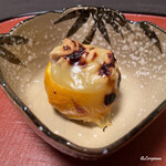 御料理 寺沢 - くもこの炙りと生湯葉の柚子釜