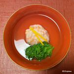 御料理 寺沢 - 蟹真薯と菜花の椀物