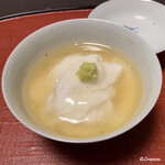 御料理 寺沢 - 伊勢海老と河豚の白子の蕪蒸し