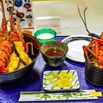 弁天前食堂 - 伊勢海老天丼①