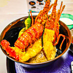 弁天前食堂 - 伊勢海老天丼②