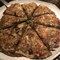 鉄板焼　ぼんの - 九条ねぎ焼き牛スジ入り
