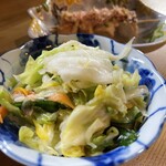 太鼓判亭 - 浅漬け、程良い塩気で酸っぱくない。これもここの名品の一つ