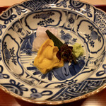 霞町 やまがみ - 造り 鯛と雲丹