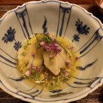 霞町 やまがみ - 先付 蒸鮑