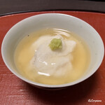 御料理 寺沢 - 伊勢海老と河豚の白子の蕪蒸し