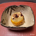 御料理 寺沢 - くもこの炙りと生湯葉の柚子釜