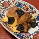 御料理 寺沢 - ﾎﾛﾎﾛ鳥と黒ﾄﾘｭﾌと慈姑ﾁｯﾌﾟｽと