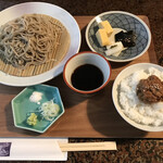 Sobateuchi Takahashi - 細挽十割蕎麦&肉味噌ご飯(平日限定 ランチセット)