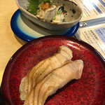 Kaitenzushi Honjin - 炙りサーモンと牡蠣